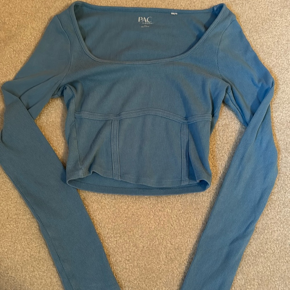 Blue pacsun brand long sleeve crop top